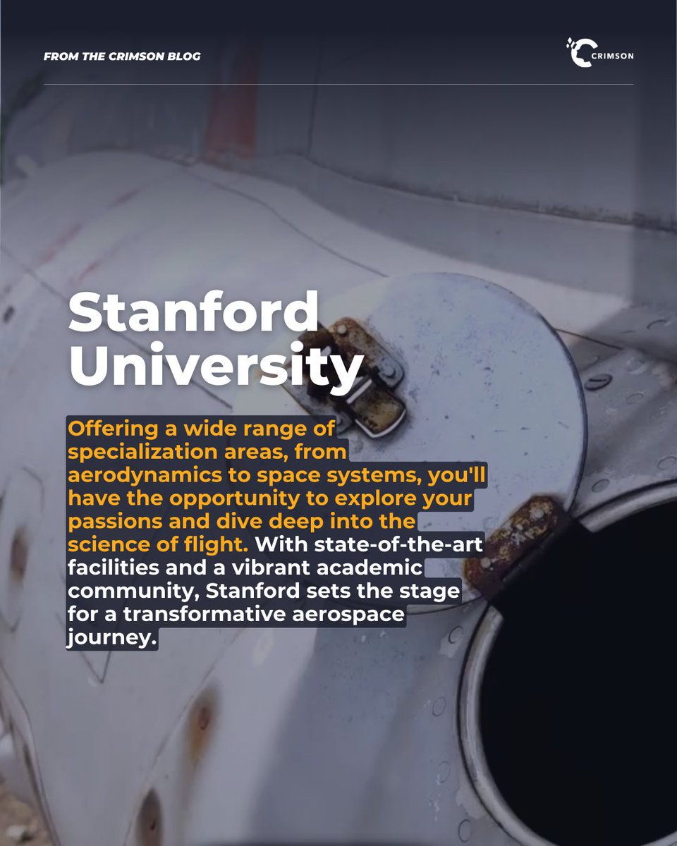 CrimsonEdu's tweet image. In this blog, we’ll explore the best schools for aerospace engineering – where innovation, research, and passion come together to create the aerospace pioneers of tomorrow. 🚀
#aerospaceengineering #engineeringschools #studyengineering #crimsoneducation crimsoneducation.org/blog/best-aero…