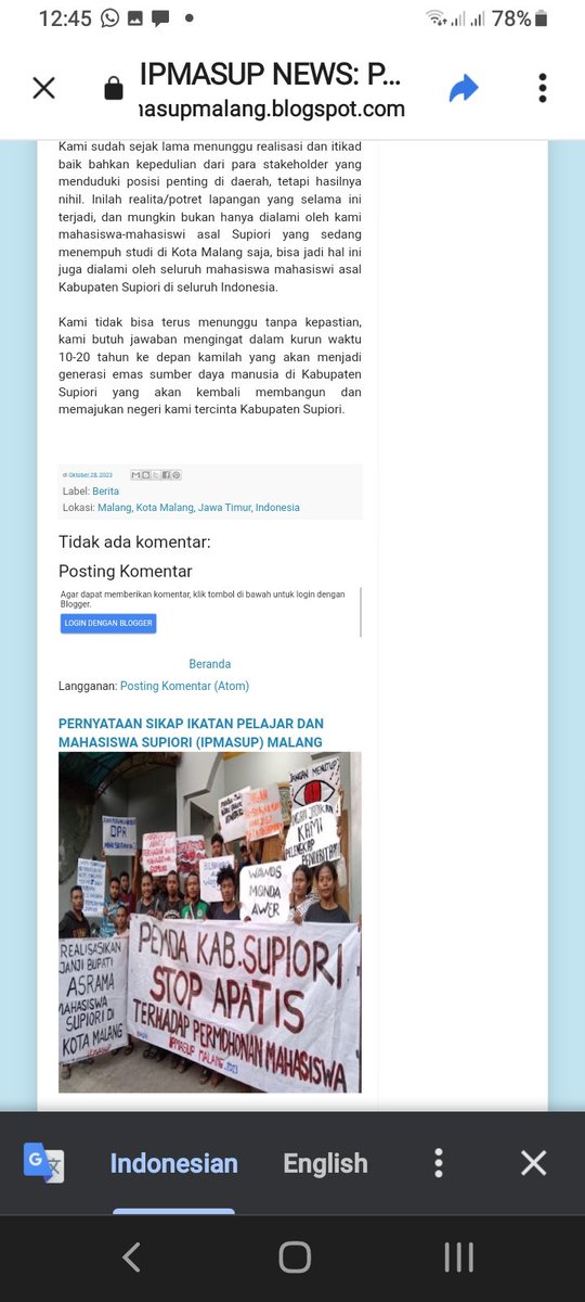 PaceBlazing's tweet photo. Menindaklanjuti tindakan positif dari mahasiswa/i.supiori di kota malang.
Mohon perhatian pemerintah daerah kabupaten Supiori.
Terkait asrama Papua 
Sesuai janji bupati kabupaten Supiori.dll.
Official websiteanaksagu https://t.co/va0eduHXYN