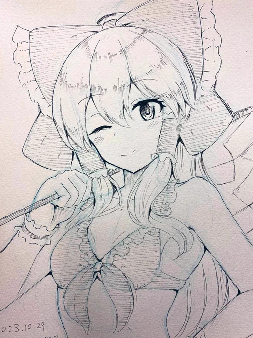 スケブの霊夢さんあがりました 