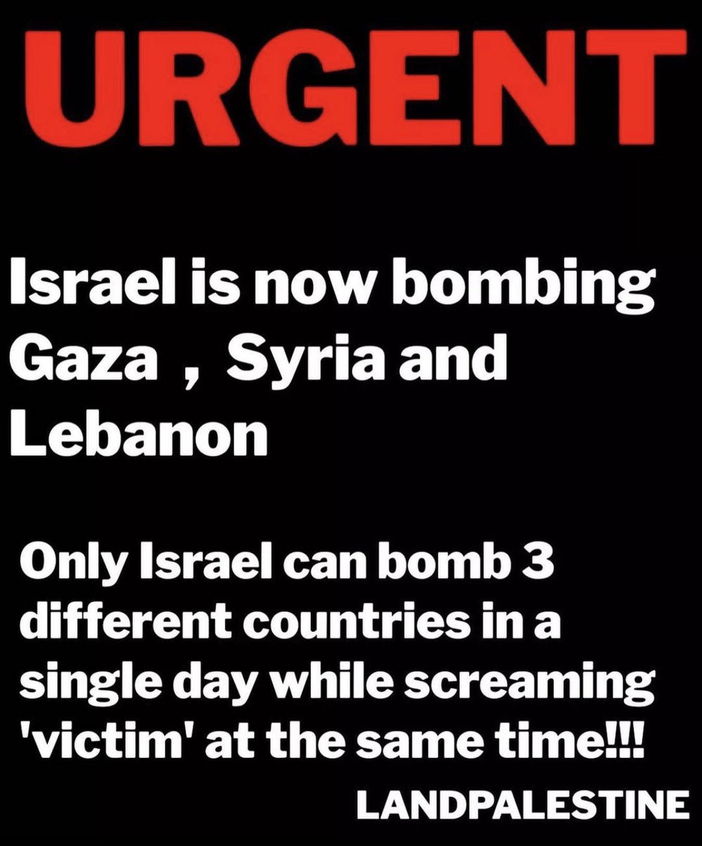 THEY ARE NOT THE VICTIMS!! bombing 3 different countries while claiming ur a victim is insane #CeasefireNOW