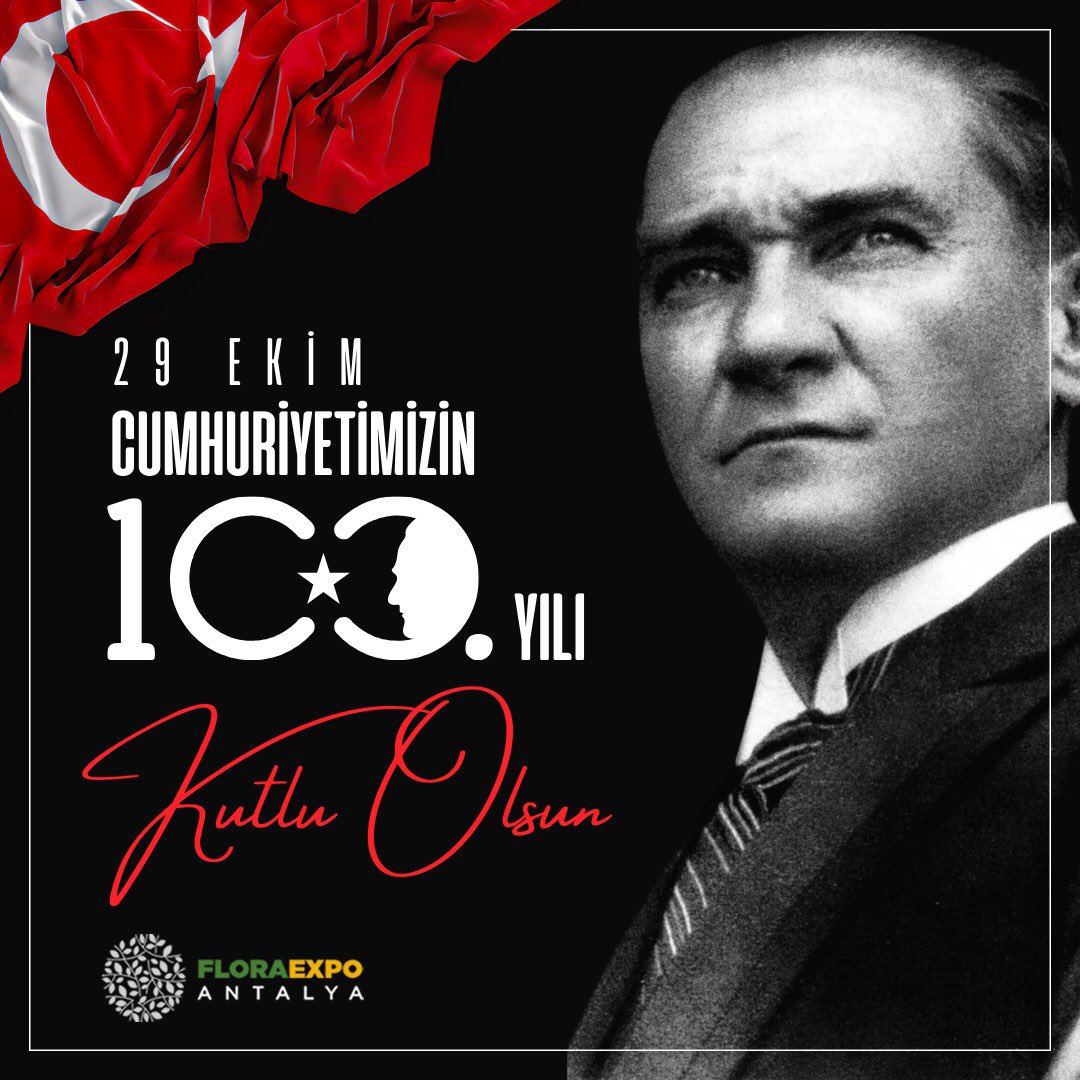 FloraExpoAnt's tweet photo. Türkiye Cumhuriyeti'nin 100. yılını coşkuyla kutluyoruz! 🇹🇷💯 
Geçmişimize saygı, geleceğe umutla bakarak, nice 100 yıllara doğru emin adımlarla yürüyoruz
…
 #Cumhuriyet100 #TürkiyeCumhuriyeti100Yaşında https://t.co/V1hjAV3QcC