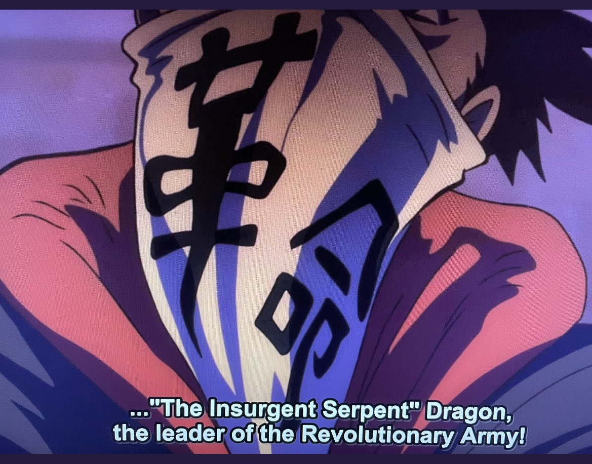 🧛🏼 on X: Today, #ONEPIECE1081 called Dragon the “Insurgent