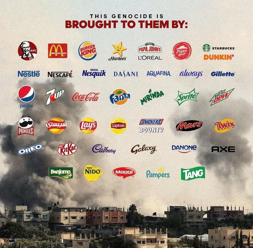 0xZihan's tweet photo. CocaCola is Gonna Kill Us All!

As we are all feeling helpless to do more besides rallies and donations, there still are things we could achieve if could come together. Let’s start an effort for systematic boycotting of these products.

CocaCola company and its products are a good place to start. Besides funding genocide and killing of children in Palestine, their products are also killing us, slowly and certainly.

What are those anyways? Addictive carbonated sugar water. Have we all looked at ourselves in the mirror? We are all obese. A good portion of the population has diabetes.

So how do we effectively boycott them? The issue with it is that a campaign like this does end up hurting our own local businesses in the short term which kills the boycotting effort. So we need a drawn out, strategic and systemic plan to achieve this goal.

We collectively decide the last date we will consume these products. Let’s say November 17th for good measure. If we can all make enough noise, and stay firm with our decision, this will give the retail businesses and small wholesalers time to clear their stocks without taking losses.

Our end goal is to peacefully shutdown and drive this company out of our soil. They will have time to do that. We don’t need them. They hurt the children of Palestine and they destroy our health, making more profits for big pharma. Let’s get this done!

@HKurusee @axanner @PokmanMV @midh_am