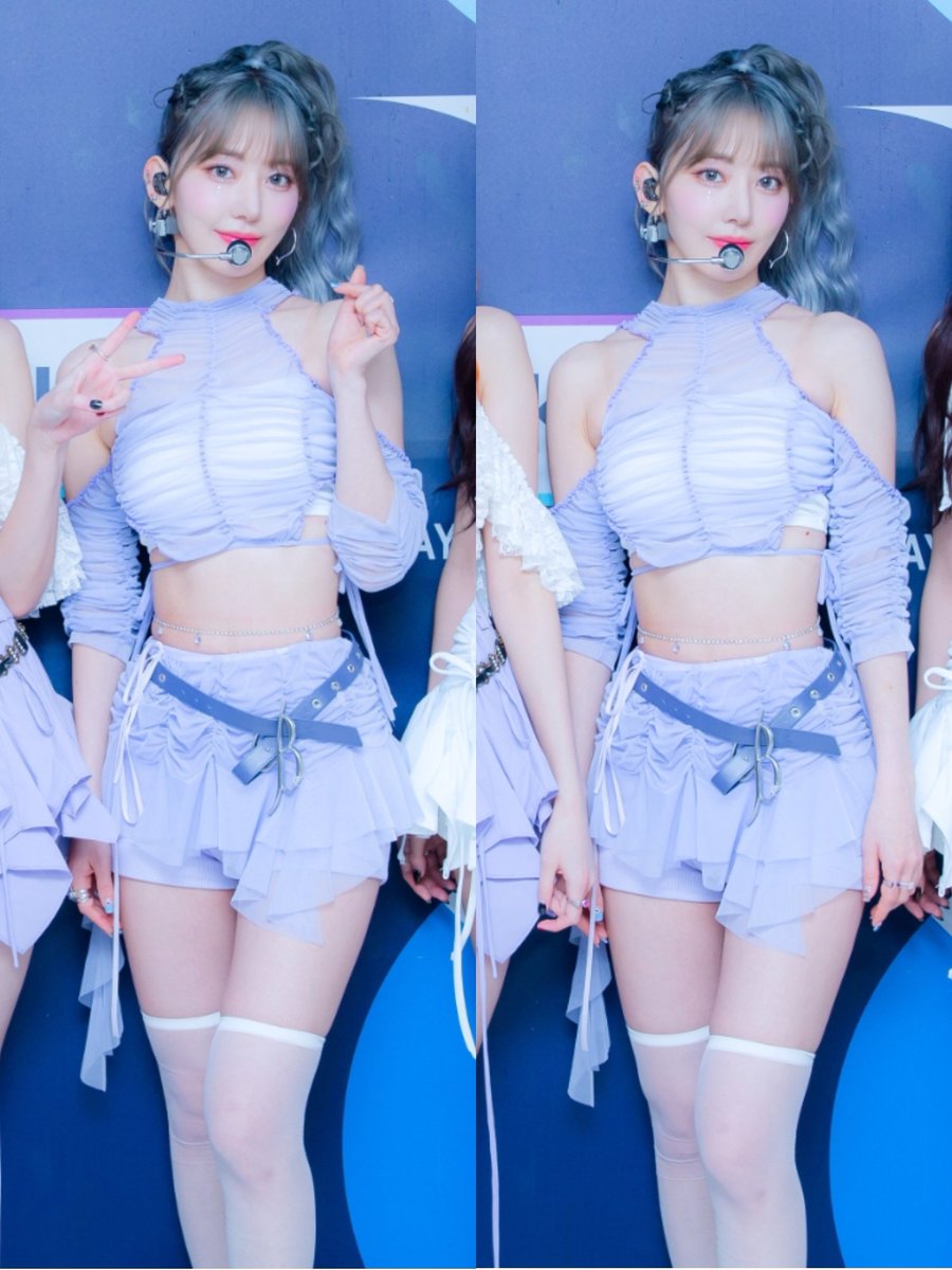 SAKURA's outfit for 'Perfect Night' INKIGAYO Stage later