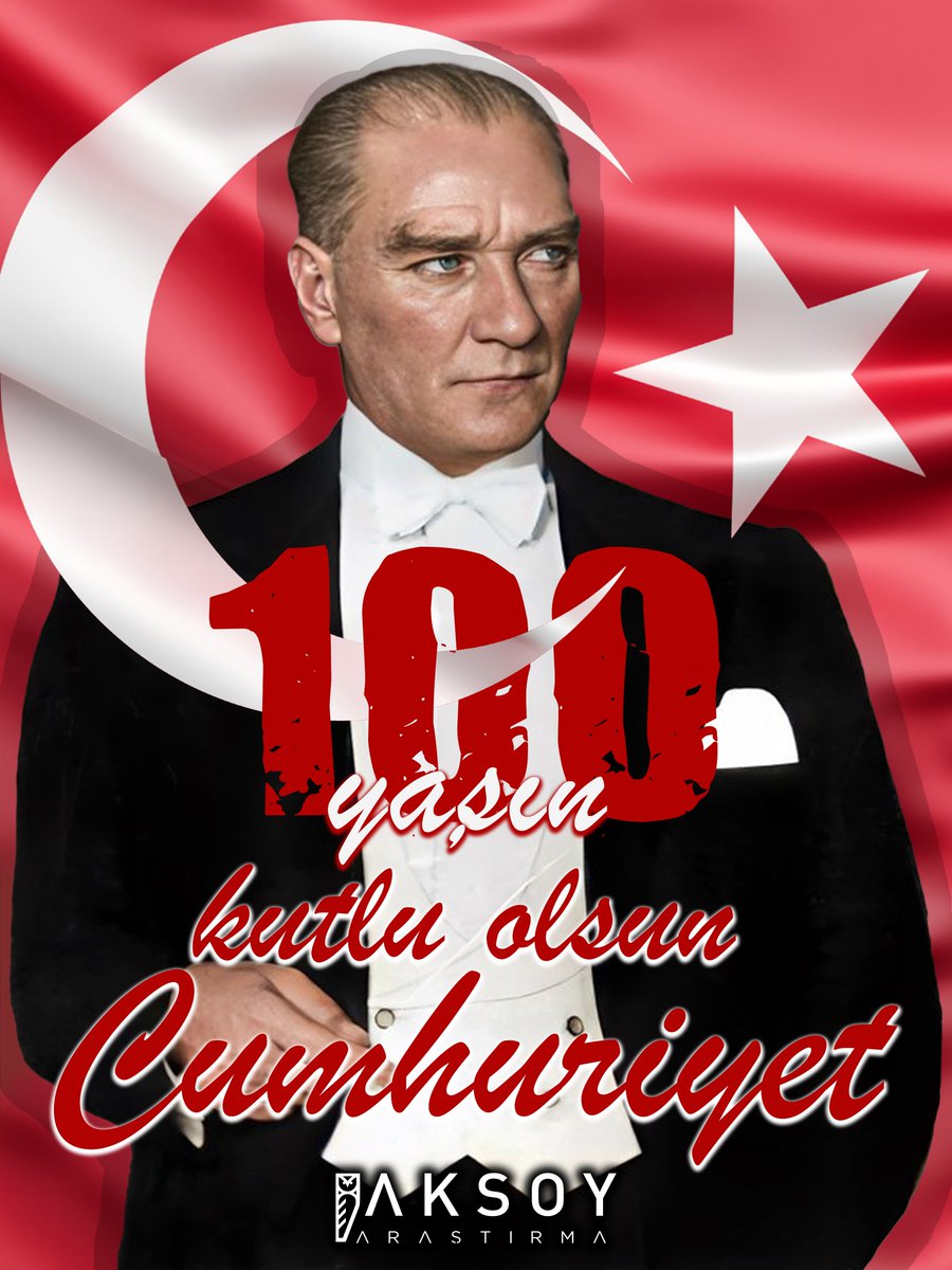 Büyük Atatürk, kurduğun Cumhuriyet gösterdiğin hedefte ilelebet yaşayacaktır. Birlikte nice 100 yıllara. Cumhuriyetimizin 100. yılı kutlu olsun. #Cumhuriyetimizyüzyaşında