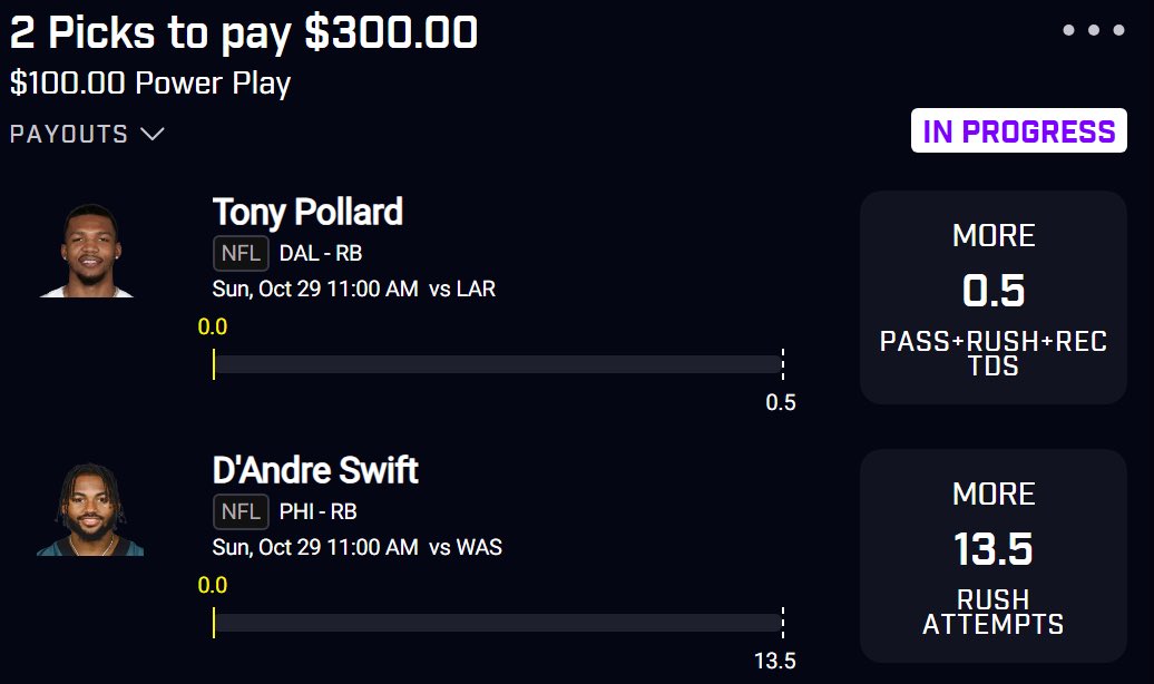 OCTOBER 29🌟
FREE PRIZEPICKS NFL 2-MAN🔒

JOIN THE DISCORD FOR MORE⬇️
discord.gg/exclusiveanaly…

#GamblingTwitter #PrizePicks #Sportsbetting #Parlay #FreePicks #PlayerProps #PrizePicksToday #SportsbettingPicks #NFLPicks #GamblingX