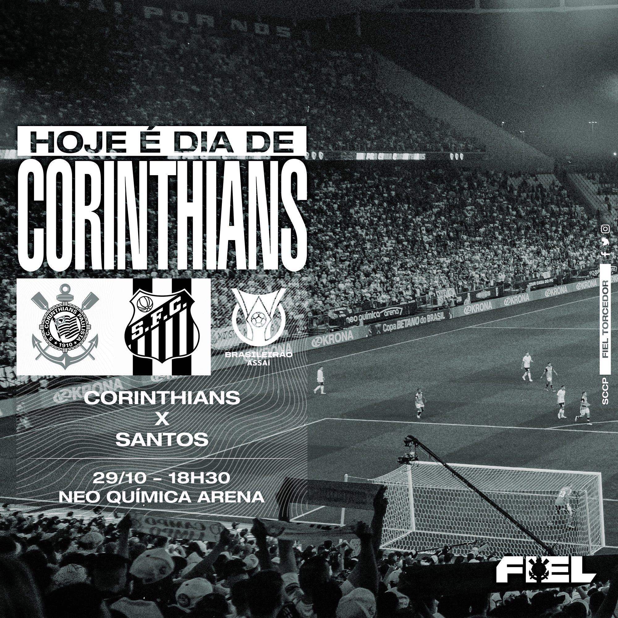 Hoje Tem Corinthiansssssssss Corinthians x Santos (Hoje às 18:30) t