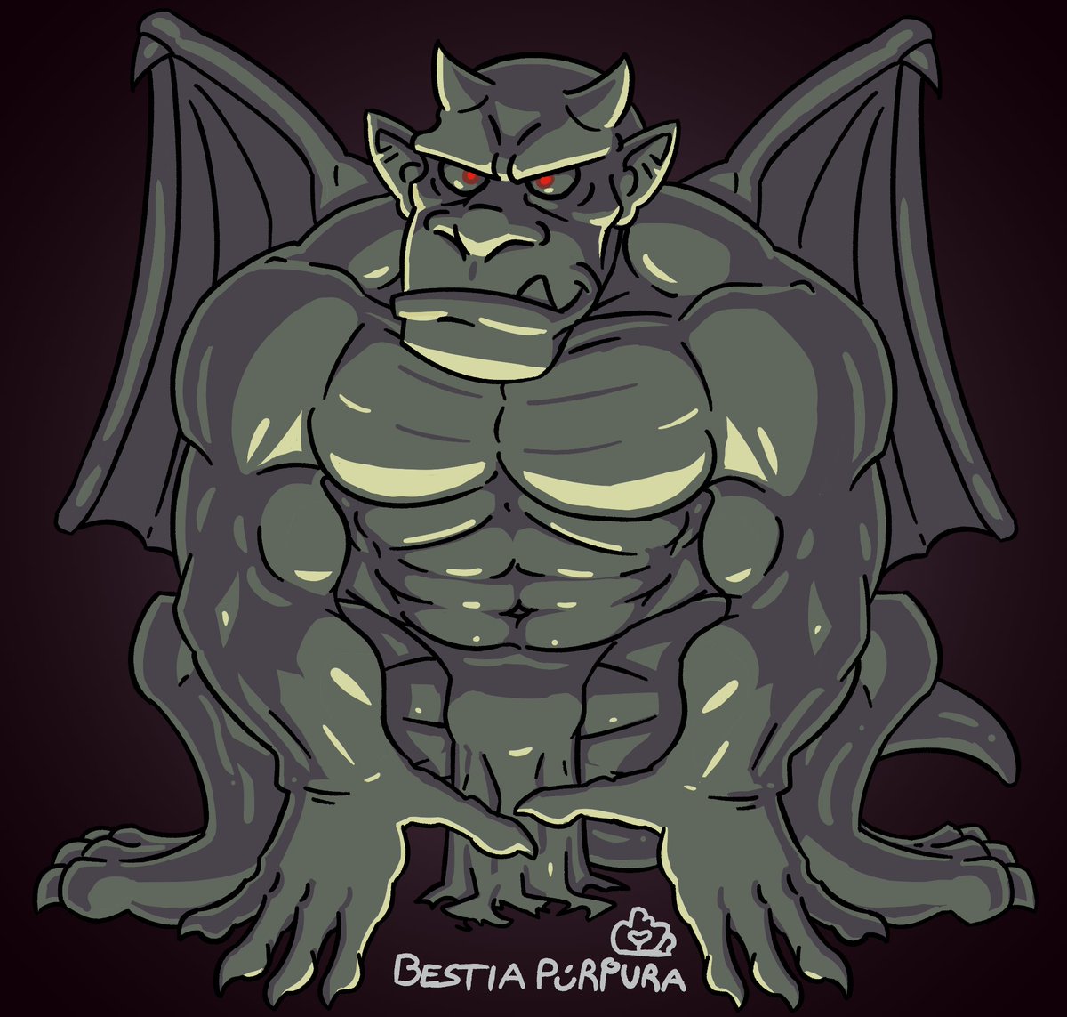 BestiaPurpura's tweet photo. Look, a Gargoyle... I call him Fred. https://t.co/vttfZUH5Ax