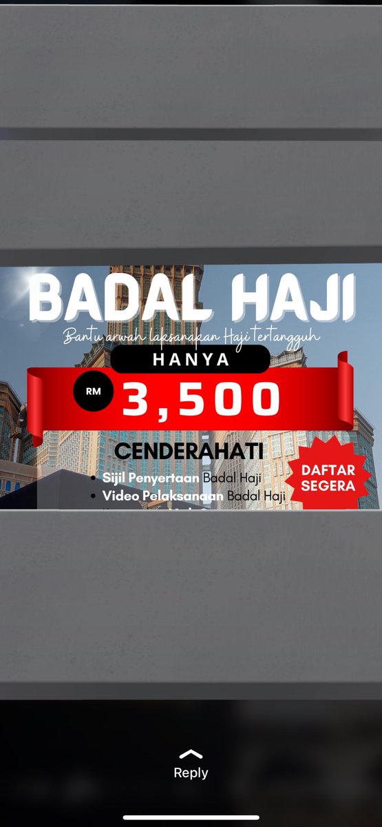 MuneebMy_'s tweet photo. Dah ada promosi Badal Haji dengan harga bawah RM5000 untuk tahun 1445 hijrah.

Saya nak ingatkan awal-awal. Jangan mudah percaya. Ianya mungkin sindiket.

Kos orang lokal Saudi buat haji pun harganya paling kurang 5 ribu riyal, dekat RM7k sekarang ni.

Jadi mereka nak upah siapa?

Ironinya, ada antara mereka yang promosi pun tak buat haji lagi.

Mohon sebarkan supaya orang tua kita di kampung tak mudah percaya. Bagitahu juga mereka.

Saya masih ingat ada seorang imam di kampung, semasa tahu saya belajar di Saudi. Tanya tentang badal haji yang selama ini orang suruh beliau promosikan. Dengan tanda harga 1500-2000, saya boleh nyatakan yang itu dusta. Berubah riak wajah imam itu menyesal kerana beliau telah promosikan sekian lama. Katanya; orang suruh kita promosikan.

Poster ini hanya sebagai contoh promosi yang saya nampak, jika mereka benar melakukan dengan baik. Maka baiklah. Tapi kebanyakannya tidak.

Kalau buka slot 1-2 boleh kita fikir lagi. Ini sampai 10-20 slot. Siapa yang nak buat badal tu?

Banyak pembuat badal haji ini kena explain detail. Ini ialah tentang ibadah!

Tiada tujuan saya nak menyerang poster asal dan pemilik. Tapi perlu beri penjelasan yang sejelasnya.
