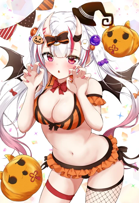 「お菓子くれないと余がいたずらしちゃうぞ~っ」 #百鬼絵巻