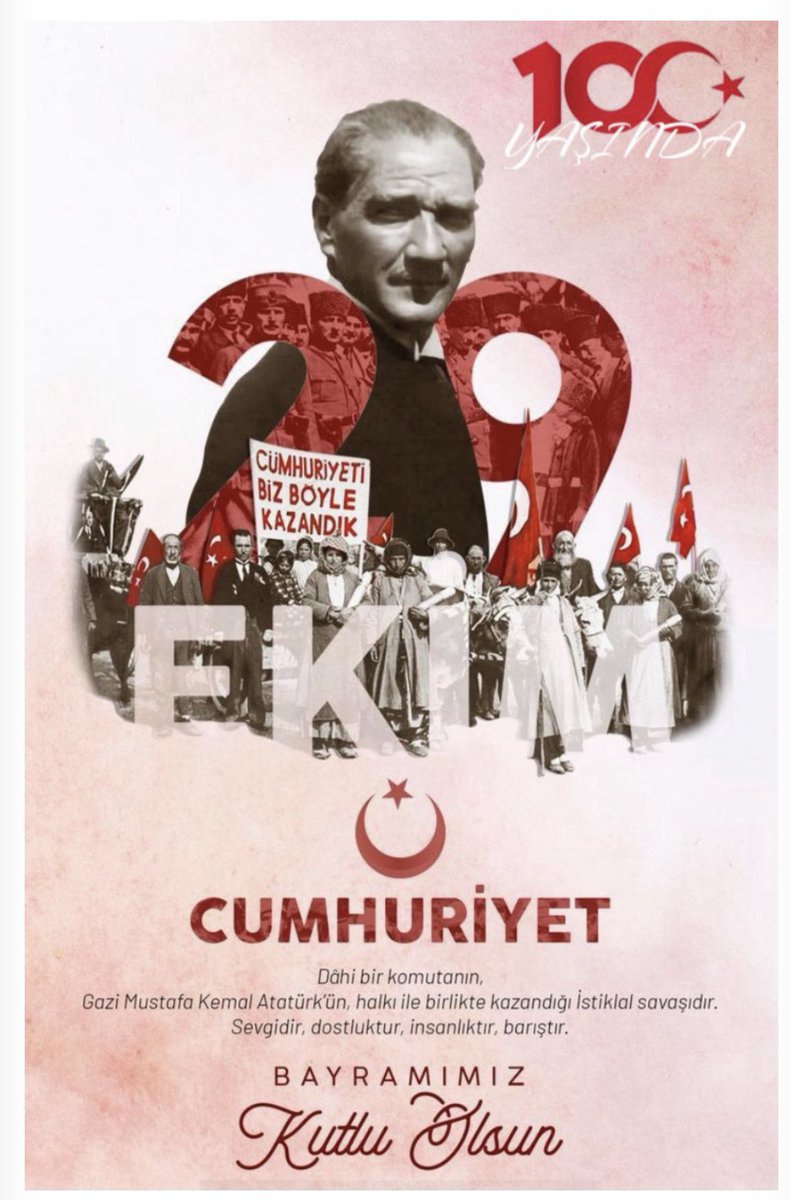 InmMrv's tweet photo. Yaşasın CUMHURİYET 🇹🇷🇹🇷🇹🇷 #Atatürkünİzinde100YIL ♥️ https://t.co/xcaKux3hVZ