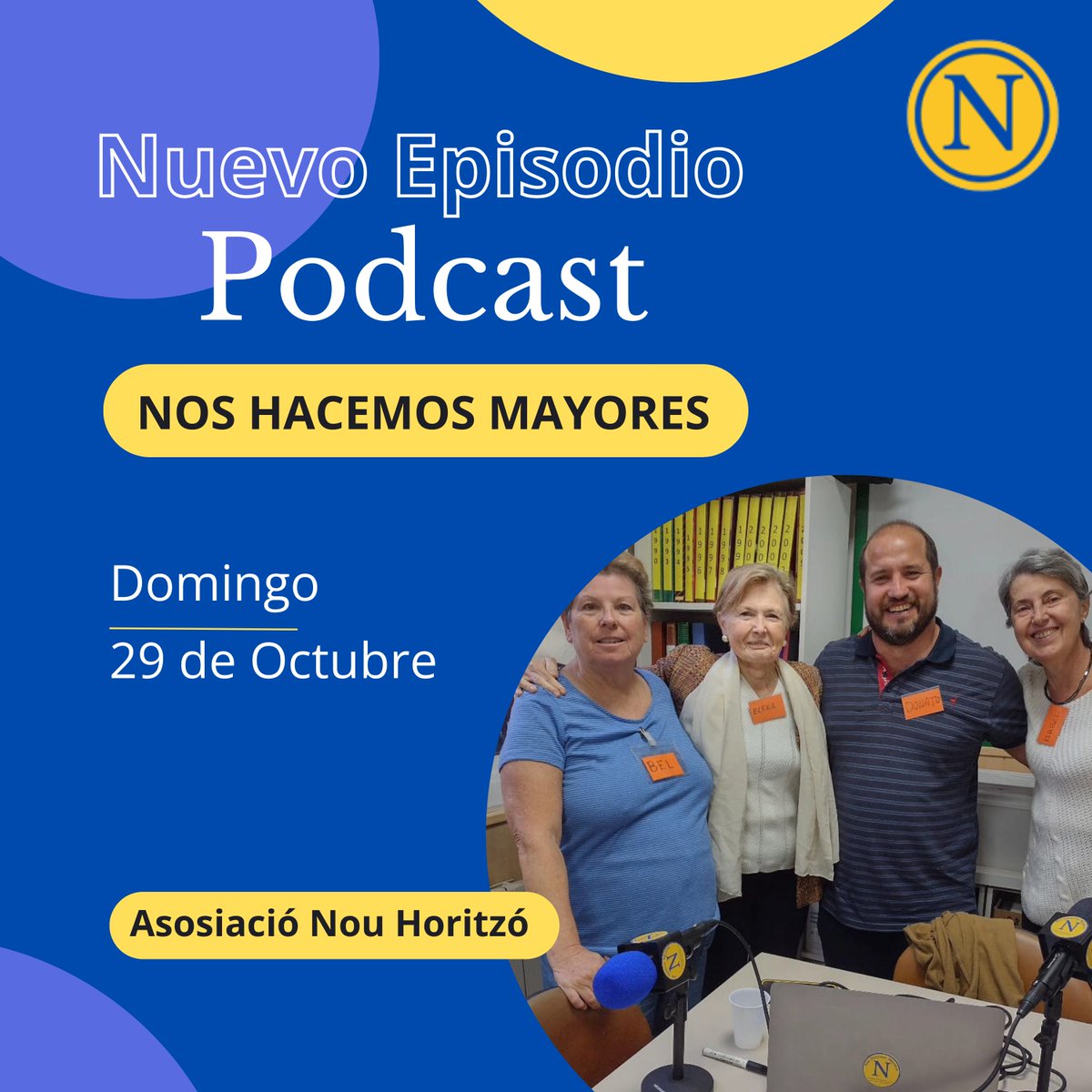 Nos_Ha_Ma's tweet photo. Hoy #DiaMundialDeLosCuidados damos voz a nuestros mayores en #NuestrasExperiencias.

Escucha sus experiencias y comparte con tus #personasmayores.

#NosHacemosMayores #podcast #Cuidados #FelizDomingo https://t.co/skOaHRovlR