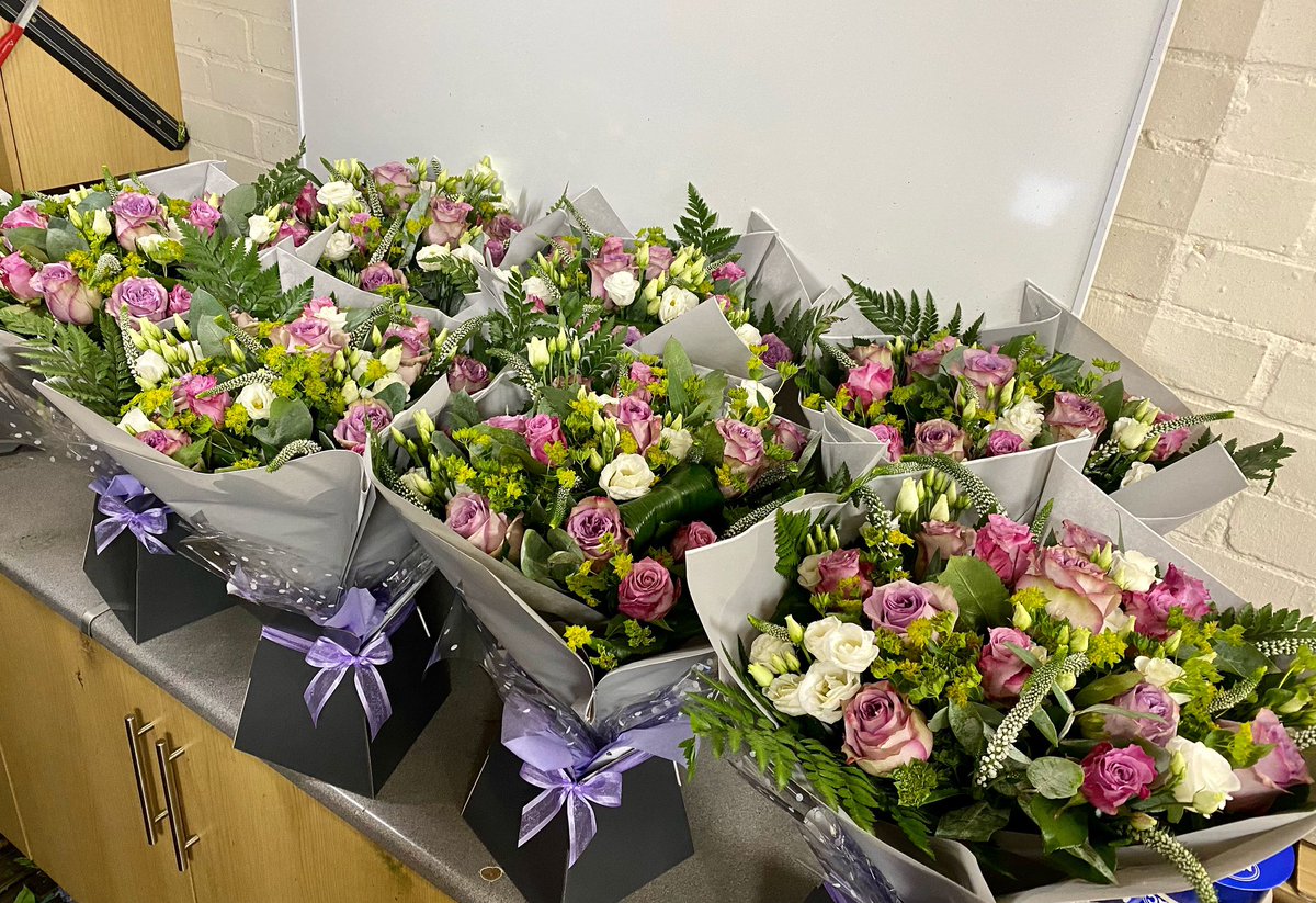 blossomflorists's tweet photo. Roses and Lisianthus bouquets for a presentation for corporate client #essexflorist #bouquet https://t.co/VEeBzC3Z2S