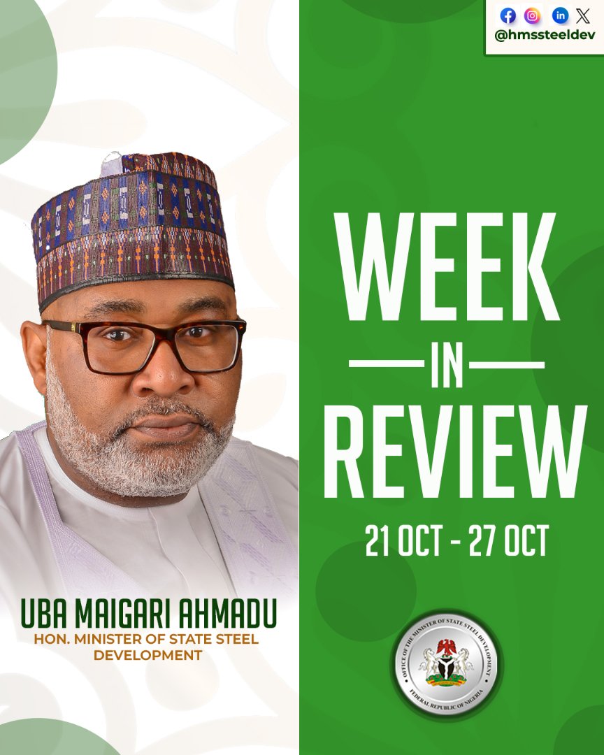 HMSRegionalDev's tweet image. Honorable Minister of State Steel Development, H.E. Uba Maigari, in action throughout the week!

📸📷Catch all the highlights in the picture.

#SteelDevelopment #Highlights #ProgressWithMaigari #RenewedHope2023