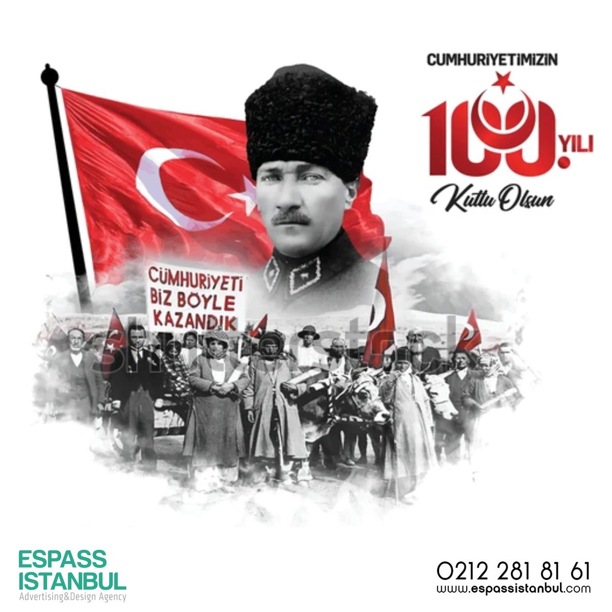 ESPASS_AJANS's tweet photo. Cumhuriyetimizin 💯.Yılı Kutlu Olsun 🇹🇷🇹🇷
#espassistanbul #29ekim #cumhuriyetbayramı #kutluolsun #cumhuriyet100yaşında #yaşasıncumhuriyet #cumhuriyeti #biz #böyle #kazandık #atamizindeyiz https://t.co/9qeRQuyV0j