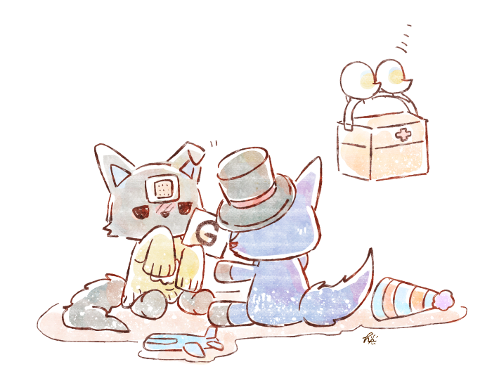 hare_otenki's tweet photo. 「おにいちゃん　ピー泣かなかった　えらい？」
「えらい！」
（fanart） https://t.co/b5OUaldDTE