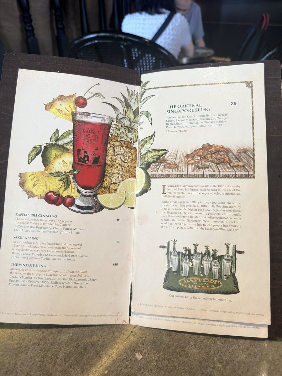 BOOZE NEWS

Took the Chopter-copter to Singapore for a first hand look at the Long Bar, home of the original Singapore Sling in the name of all Slop Heads!

Solid vibe, tad overpriced, but a definite order again!