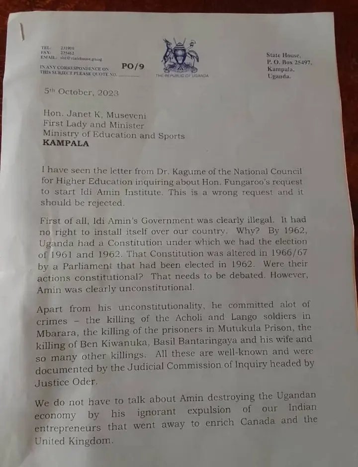 RDrileo's tweet photo. The current regime commited more attrocities than I'd Amin and obote combined ..bravo fungaro though the regime will reject this https://t.co/O8b3AwwWGV