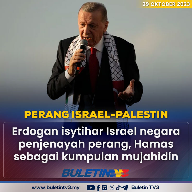 BuletinTV3's tweet photo. PERANG ISRAEL-PALESTIN | Turkiye mahu menunjukkan kepada dunia, Israel sebenarnya adalah negara penjenayah perang. https://t.co/fEvdWlHVaA
