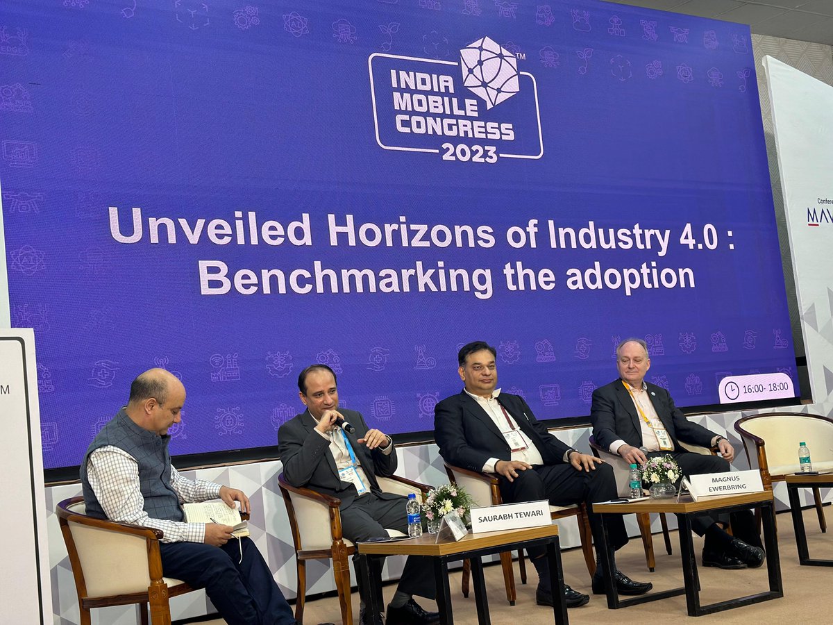 KPMGIndia's tweet photo. #IMC2023 | Leaders of tomorrow will have to understand, embrace and deploy #industry4.0 driven solutions to keep their firms competitive: Saurabh Bhatnagar, @KPMGIndia at @exploreIMC | #KPMGAtIMC #GlobalInnovation #TechInnovation https://t.co/btrcf1vMsr