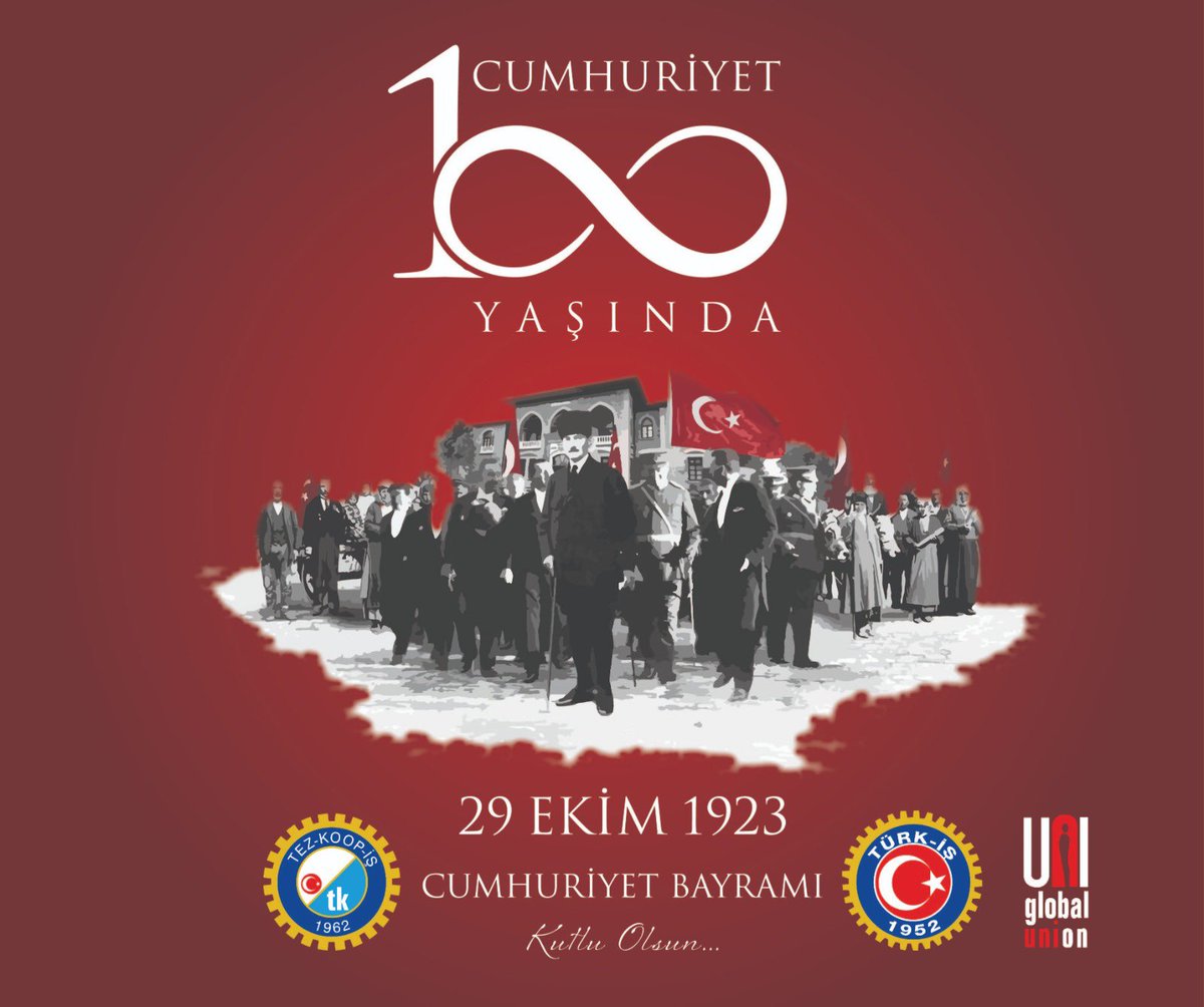 Cumhuriyetimizin 100. yılında, Mustafa Kemal Atatürk ve mücadele arkadaşlarını bir kez daha saygıyla anıyor; demokratik bir Cumhuriyette ısrar etmeyi sürdürüyoruz! Cumhuriyetimizin 100. Yılı; Halkımızın Cumhuriyet Bayramı Kutlu Olsun!