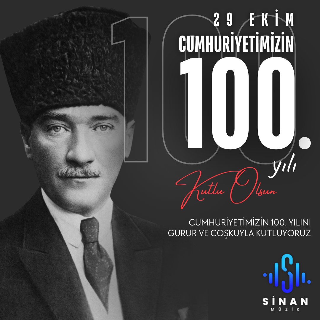 Taşına toprağına kurban olduğum memleketimde, 100 yıllık sevdaya bugün itibariyle şahit olmak ve eşlik etmek benim için gururdur. Mahşere kadar. Yaşasın Cumhuriyet. Sinan Özen #100YAŞINDA