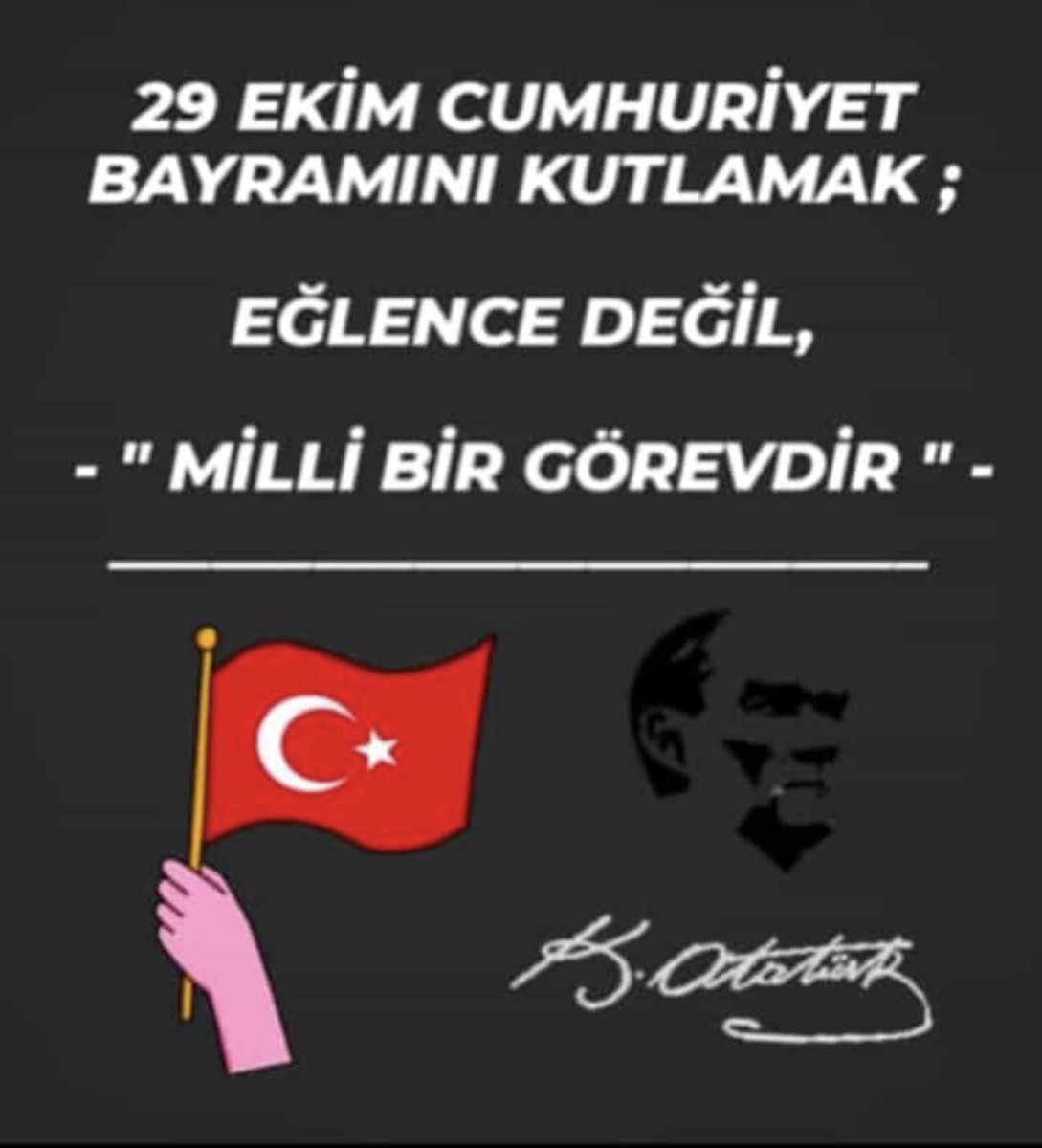 #CUMHURIYETİMİZ100Yaşında Çok şükür Cumhuriyetin kuruluşunun 100. yılını gördük, bu vesile ile Cumhuriyeti kuran başta gazi Mustafa Kemal Paşa ve tüm silah arkadaşlarına, tüm şehit gazilerimize sonsuz minnet, şükranla. Ruhları şad, mekanları cennet olsun. Nice yeni yüzyıllara.