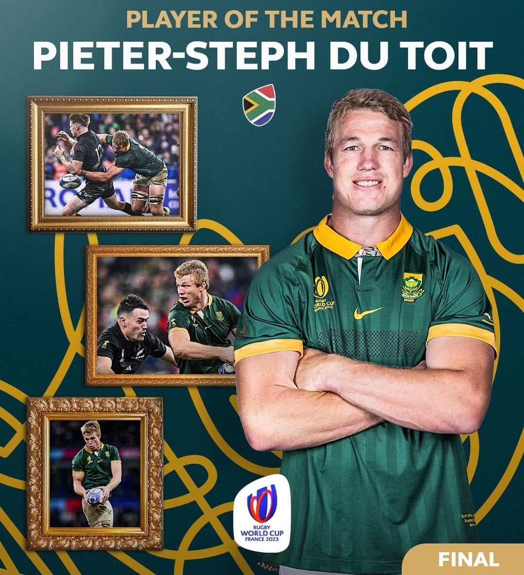 Dit was n voorreg om die man in aksie te sien met die Finaal. Die Wêreld se beste rugby speler. 28 duikslae in die wedstryd!!