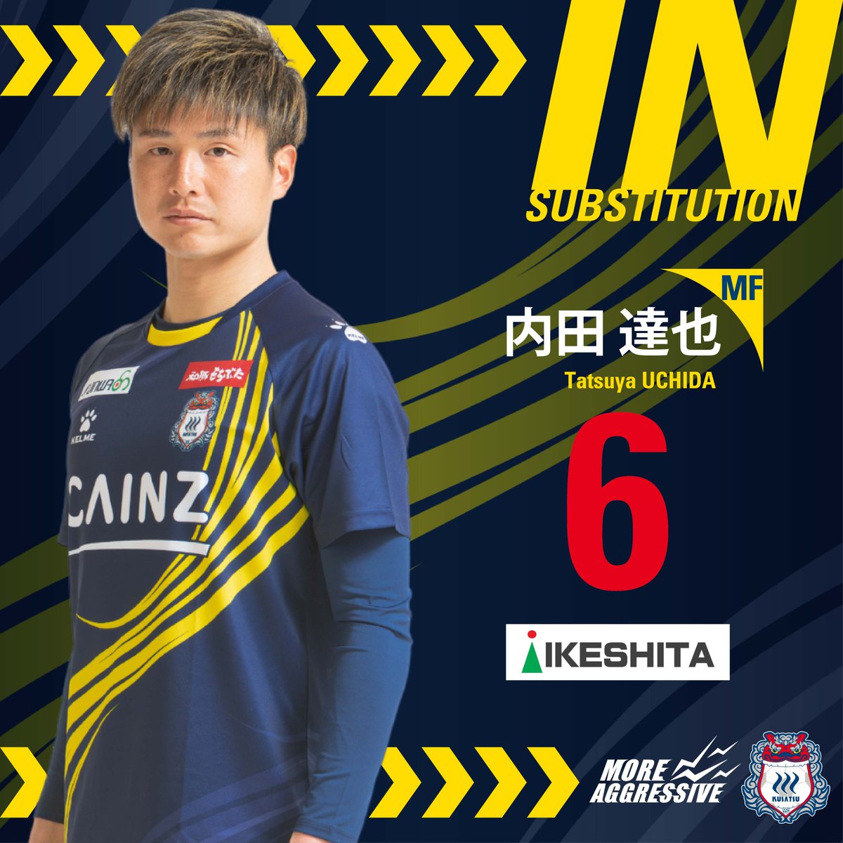 OfficialThespa's tweet photo. 【第40節vs #モンテディオ山形】
🔄後半36分 選手交代
ザスパクサツ群馬
OUT #川本梨誉 ➡️ IN #内田達也
OUT #岡本一真 ➡️ IN #菊地健太
📱#DAZN 加入👉 https://t.co/jA00txgYdP
#thespa
#everonward https://t.co/3r60QoPZbO