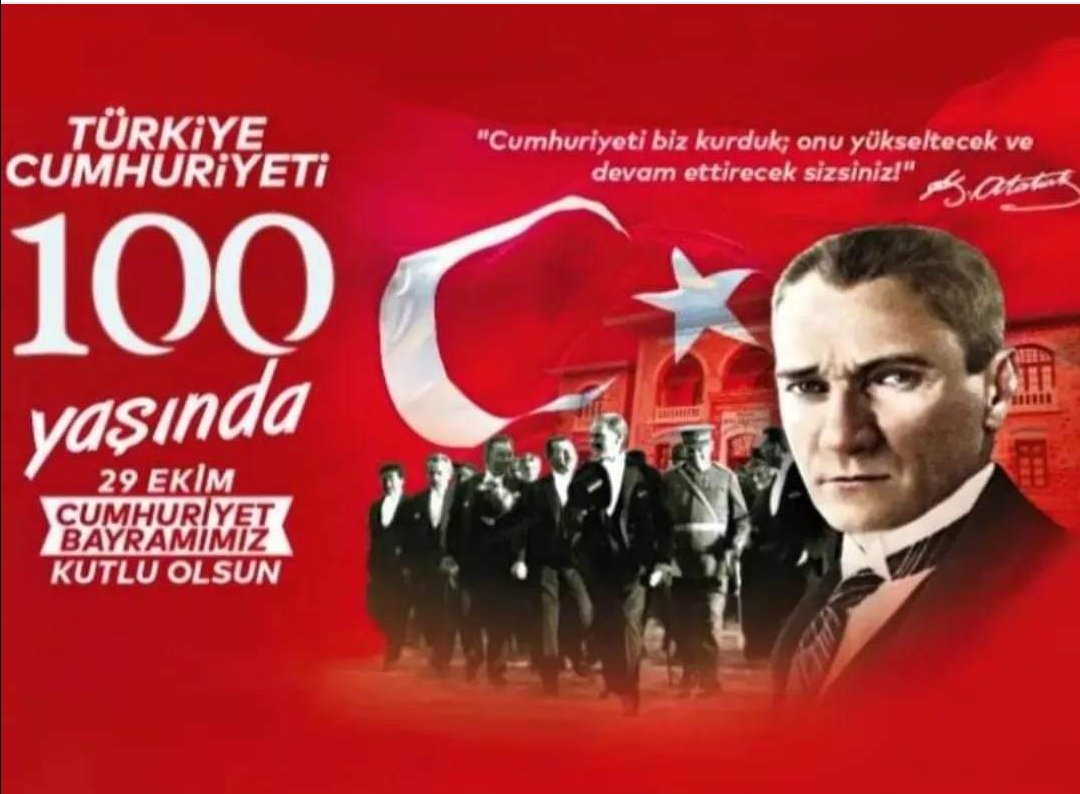 Cumhuriyetimizin  100. yılı kutlu olsun.🇹🇷🇹🇷🇹🇷
 <a href="/tcmeb/">Millî Eğitim Bakanlığı</a> <a href="/Yusuf__Tekin/">Yusuf Tekin</a> <a href="/meb_dhgm/">Destek Hizmetleri Genel Müdürlüğü</a> <a href="/omurfatih/">Ömür Fatih Karakullukçu</a> <a href="/izmir_ilmem/">İzmir İl Milli Eğitim Müdürlüğü</a> <a href="/Izmirmem_isgb/">IZMIRMEM_ISGB</a>