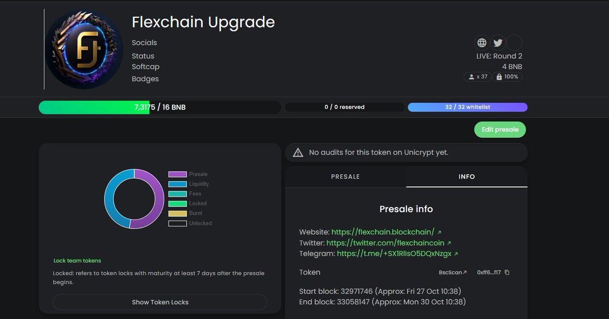 flexchaincoin's tweet photo. Public pre-sale ends soon, we keep growing guys!!
https://t.co/lCD0YFOwgz
#BladeDefi #atlcoin #BNB
#ERR #TRANZACTO #kiba #kibainu #Coinerr #KISHU #PAW #DeFi #NFT #Metaverse #MOONDAO $MOONEY #altcoin #Binance #doge #VOLTINU #GulfCoin #freedom_coin https://t.co/99S6WKGF9O