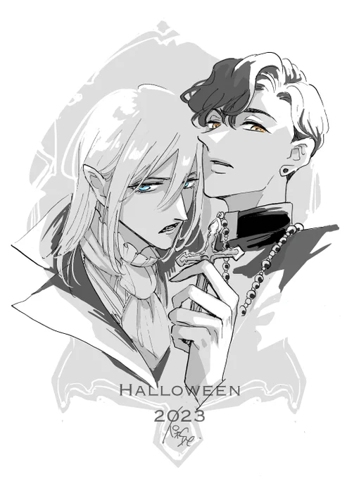 ハロウィン絵です #創作BL