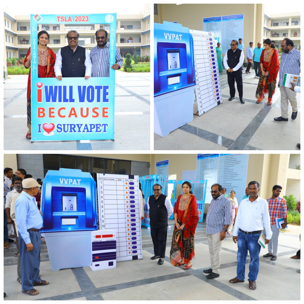 I will VOTE Selfie point arranged at District Election Office Suryapet and all Returning Offices of Suryapet, Thungathurti, Kodad and Huzurnagar for public awareness regarding casting their VOTES.@CEO_Telangana @ECISVEEP @Iamsvr2222