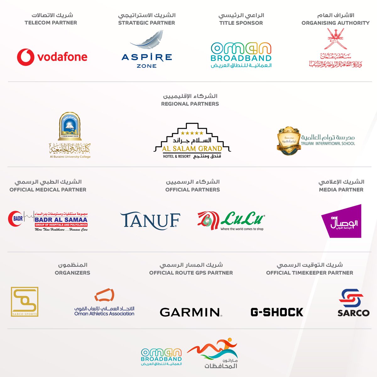 الحماس يزيد.. مع كل وجهة نروح لها
رايحين البريمي ٣ نوفمبر

شابك معنا ؟

Al Buraimi we are coming on 3rd Nov 

Have you registered yet?