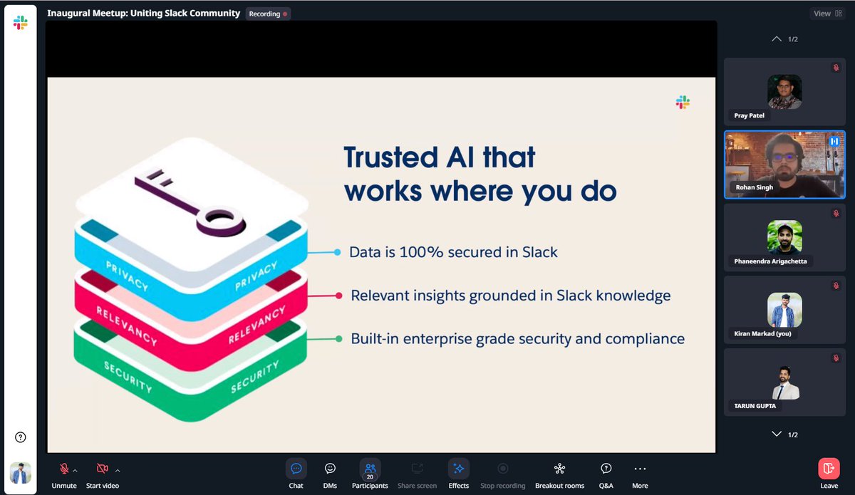 KMARKAD's tweet image. Slack Data is 100% Secured in Slack. 
@slack_community @slackhq @ipraypatel @arigachetta @RohanSFTblazer #SlackCommunity #SlackAhmedabad