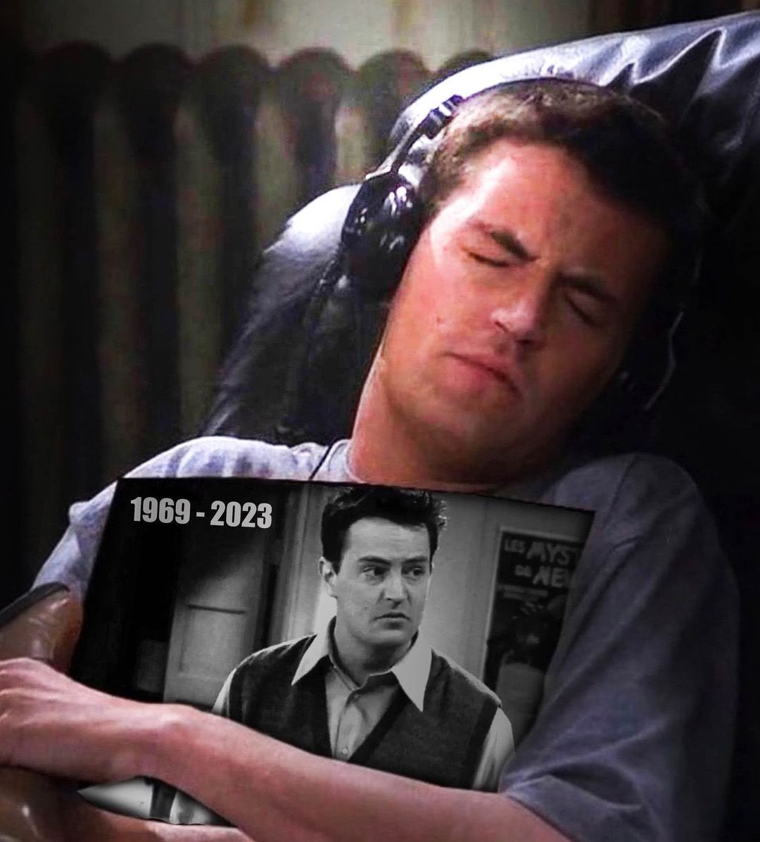 RIP to the wonderful Matthew Perry 💔

So much laughter, quick wit and clever sarcasm given to so many through the amazing role he played so well …