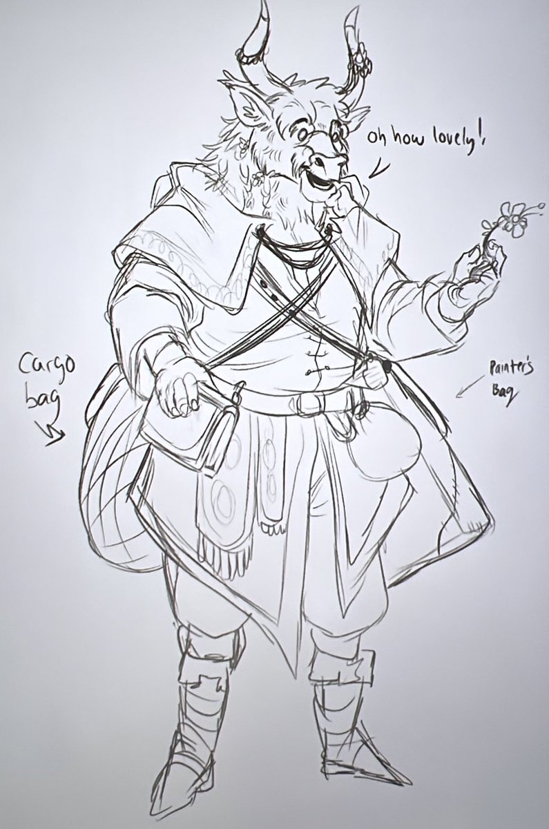 batskullberserk's tweet photo. @alridpath in the Witcherverse. They’re a painter who failed a riddle and not their head is a cow’s… it’s not so bad tho.
#witcher #witcheroc #fantasy #minotaur #sona https://t.co/CywMYezqxB