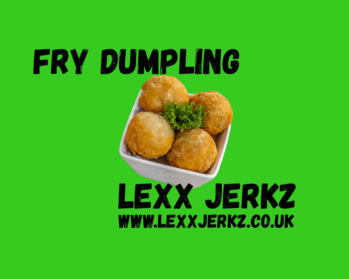 Lexxjerkz's tweet photo. Feeling irie, Twitter fam? Dive into the flavours of Jamaica with our Fry Dumplings at Lexx Jerkz Caribbean Restaurant &amp; Takeaway in Brierley Hill! Order online on Deliveroo or Ubereats and get a true island vibe. 🇯🇲😋 #LexxJerkzCaribbean #TasteOfJamaica #FoodieFinds https://t.co/2AYuQjrOJd