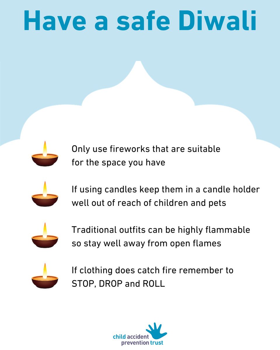 CAPTcharity's tweet photo. Diwali is quickly approaching! While you’re getting ready and preparing for the festival, please remember to keep safety in mind. 

#Diwali2023 #ChildSafety #UKFamilies #BeBurnsAware https://t.co/7JV5G0JpWA