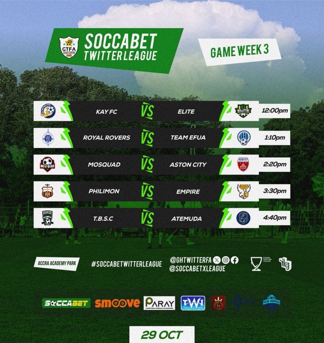 SoccabetXLeague's tweet photo. Match Day fam.
Let's pull up massivley❤️ #SoccabetTwitterLeague https://t.co/3S4RykZiHf