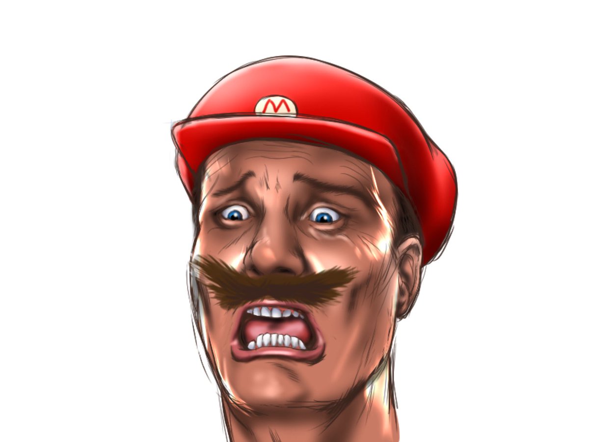 #最近フォローした方は知らない過去絵を晒す
全てのモチベーションをマリオに吸い取られた 