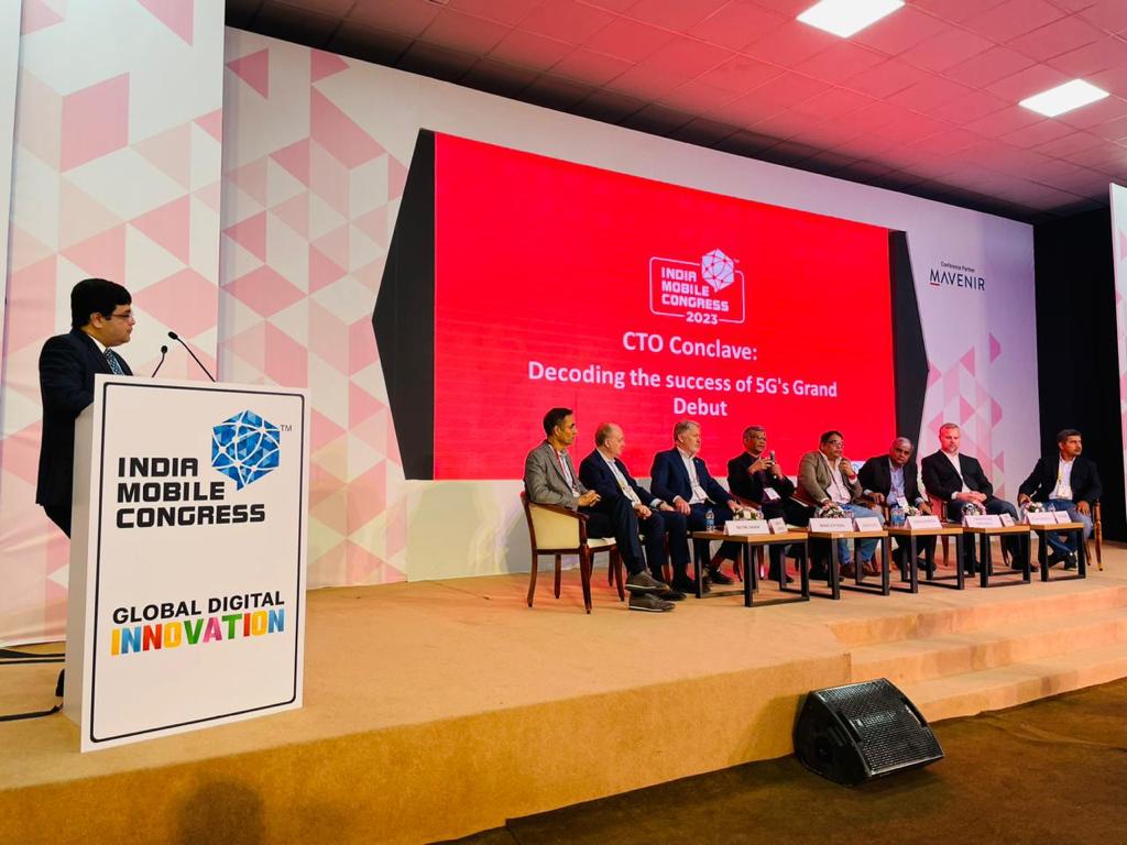 KPMGIndia's tweet photo. #IMC2023 | #5G requires a behavioural transformation for shared economy to effectively monetise the potential use cases across consumers and enterprises: Nitin Shah, @KPMGIndia moderating a panel at @exploreIMC | #KPMGAtIMC #GlobalInnovation #TechInnovation https://t.co/pRv38cNEhN