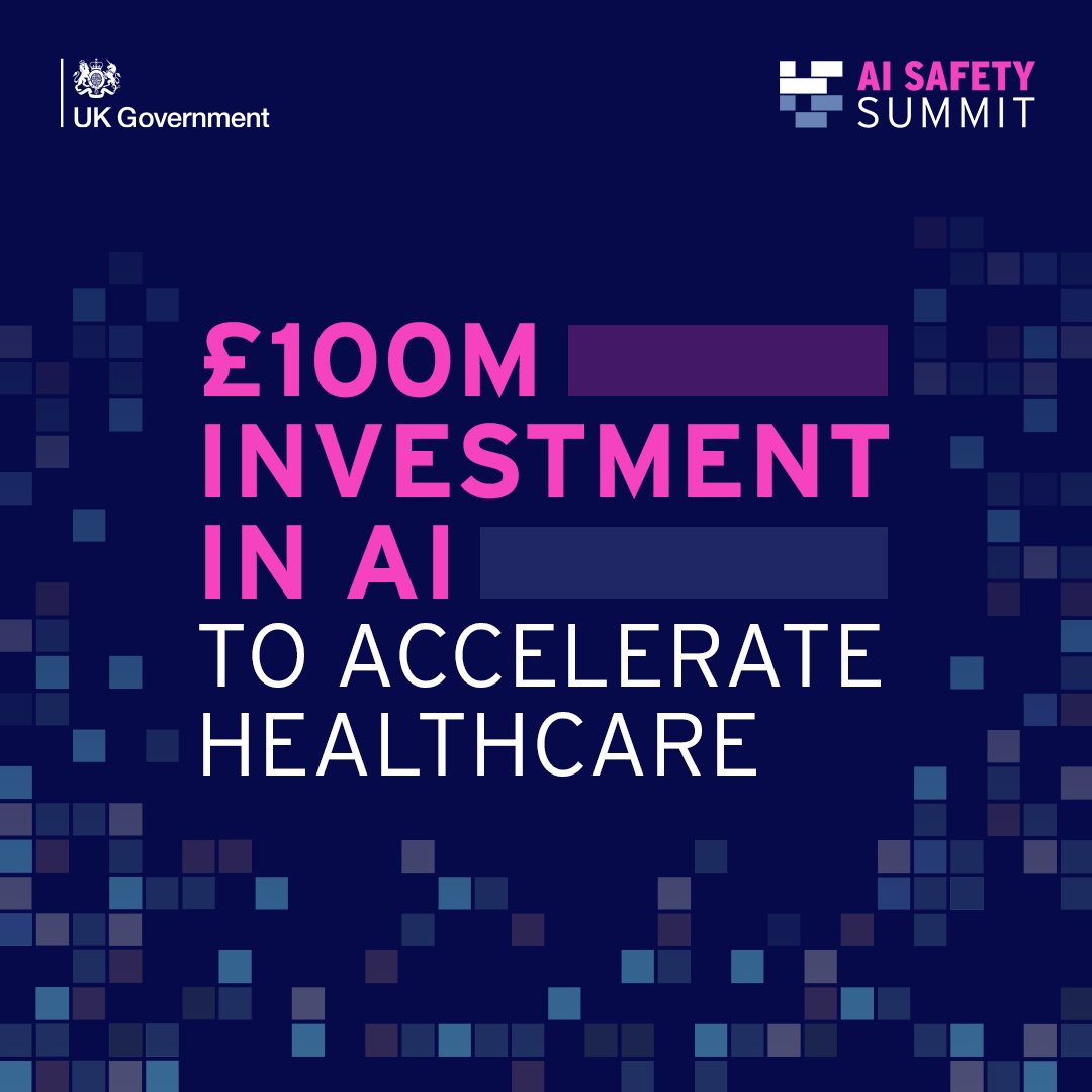 A new £100m fund will accelerate the use of AI to tackle the biggest health challenges of our generation. The investment will focus on areas where it can have the greatest impact on health, making breakthroughs in areas from diagnosis to drug development. gov.uk/government/new…