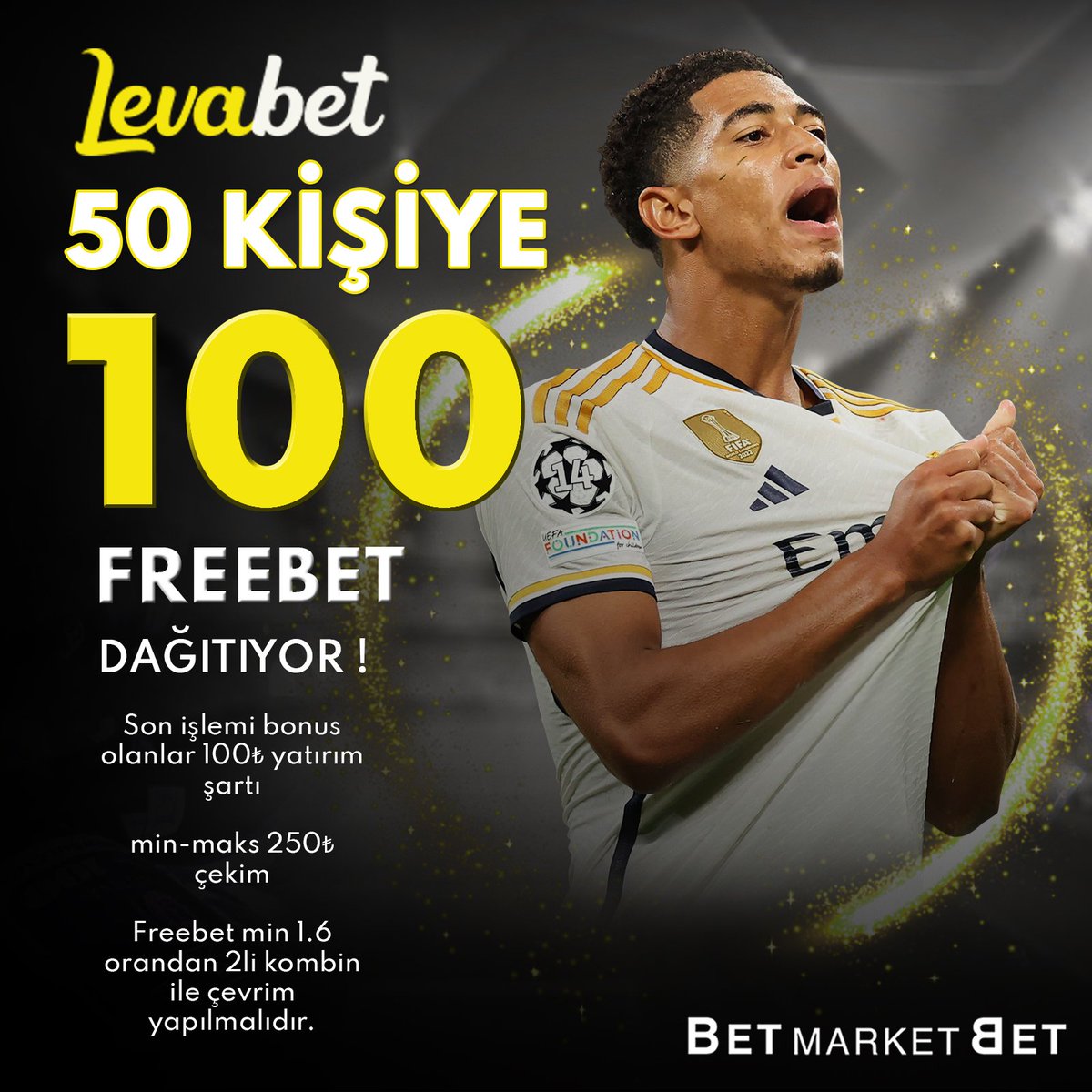 #LEVABET İLE 100 #FREEBET

1️⃣ Min-Max 250₺ Çekim. 

2️⃣ 2li kombine 1.6 oran. 

3️⃣ Son işlemi bonus olan üyeler için 100₺ yatırım şartı bulunmaktadır.

⚡ Katılım şartları

Beğen, RT at ve Kullanıcı adını yorumlara yaz.

👉 leva.fun/5wsb

 #freespin #denemebonusu