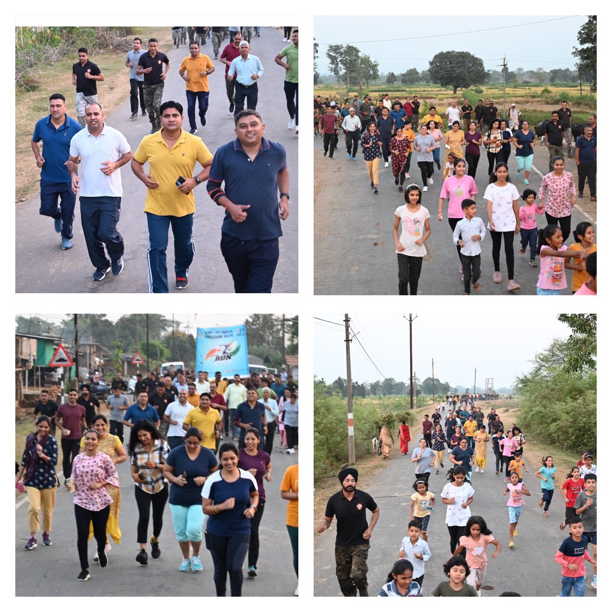 208CoBRA_CRPF's tweet photo. “Fitness is not a destination, it’s a way of life for a fit India”#FitIndiaFreedomRun and #RunFotUnity were organised by 208CoBRA Bn. ⁦@crpfindia⁩ ⁦@CoBRASECTORHQ⁩ ⁦@PMOIndia⁩ ⁦@FitIndiaOff⁩ ⁦@PIBHomeAffairs⁩ https://t.co/sF1lKTiSVH