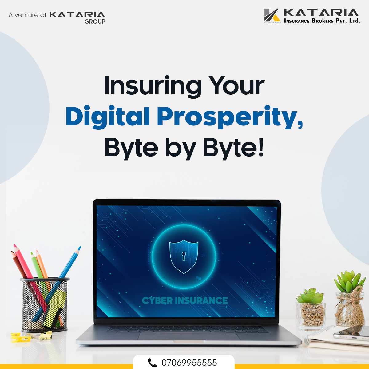 Katariagroupco's tweet image. Protecting your digital prosperity, byte by byte.

To know more, call us on +91 7069955555 or mail us at kibpl@kataria.co.in 

#Kataria #KatariaGroup #KatariaInsurance #Insurance #HealthInsurance #MotorInsurance #TravelInsurance #PersonalAccidentPolicy #RoadSideAssistance
