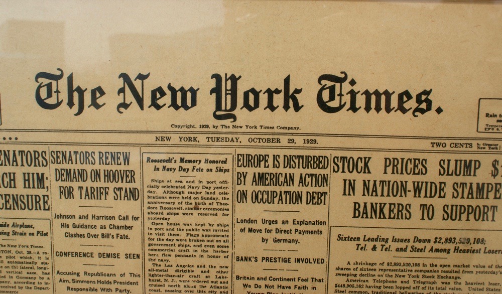 #OTD in 1929: Black Tuesday
New York Times, Tuesday, October 29, 1929 (referring to day before)
#WallStreet #WallStreetCrash #stockmarketcrash #BlackTuesday