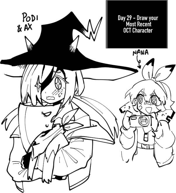 [#OCTtober] Day 29! Idiot witch, her axe and an idiot photographer. 