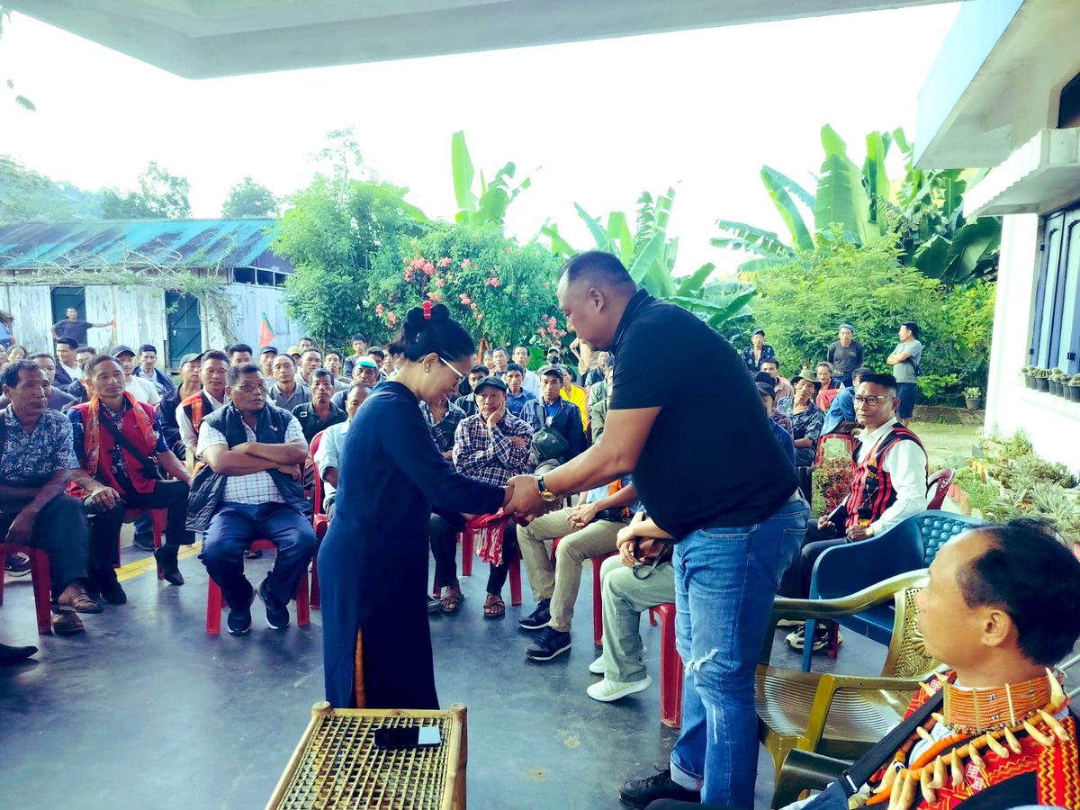Held an extensive meeting with the Booth level workers of 43 Tapi Assembly constituency .
We exchanged views and ideas on how to strengthen <a href="/BJP4Nagaland/">BJP Nagaland</a> .

#PresidentialTourBJPNagaland

<a href="/JPNadda/">Jagat Prakash Nadda</a> <a href="/blsanthosh/">B L Santhosh</a> <a href="/YanthungoPatton/">Yanthungo Patton</a> <a href="/princepaiwang/">P Paiwang Konyak</a>