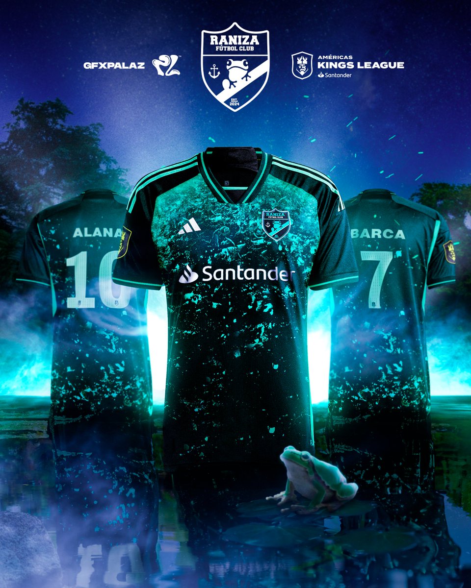 🐸 ¿Te gustaría que esta fuera la camiseta de <a href="/RanizaFc/">Raniza FC</a>?

He creado este concept kit del nuevo club de la @kingsleague_am 👑

Próximamente vídeo de la creación en mis redes <a href="/gfxpalaz/">𝕡𝕒𝕝𝕒𝕫</a> 💚